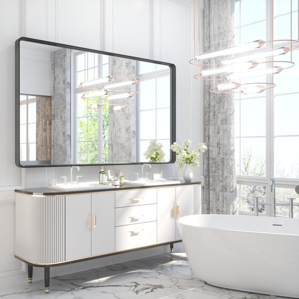 Latitude Run® Tyro Rectangle Metal Wall Mirror & Reviews Wayfair